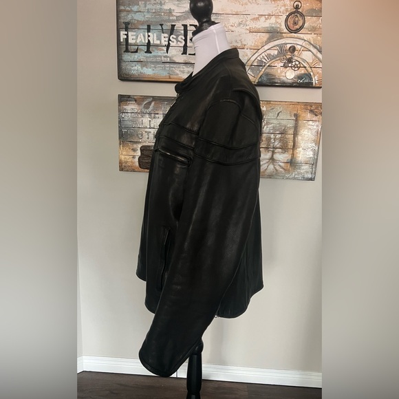 Open Road Men’s Leather Riding Jacket - Picture 4 of 11